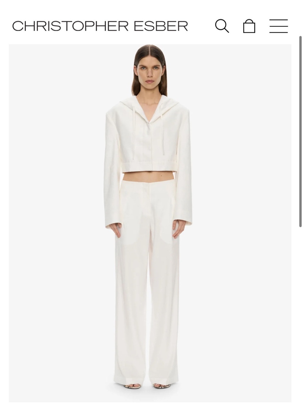 Christopher Esber Redux Linen Trousers White AU6/US2